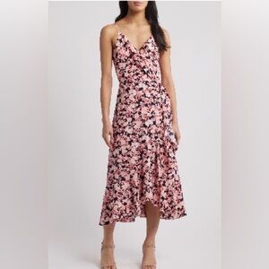 CHElSEA28, Faux Wrap MIDI Dress
